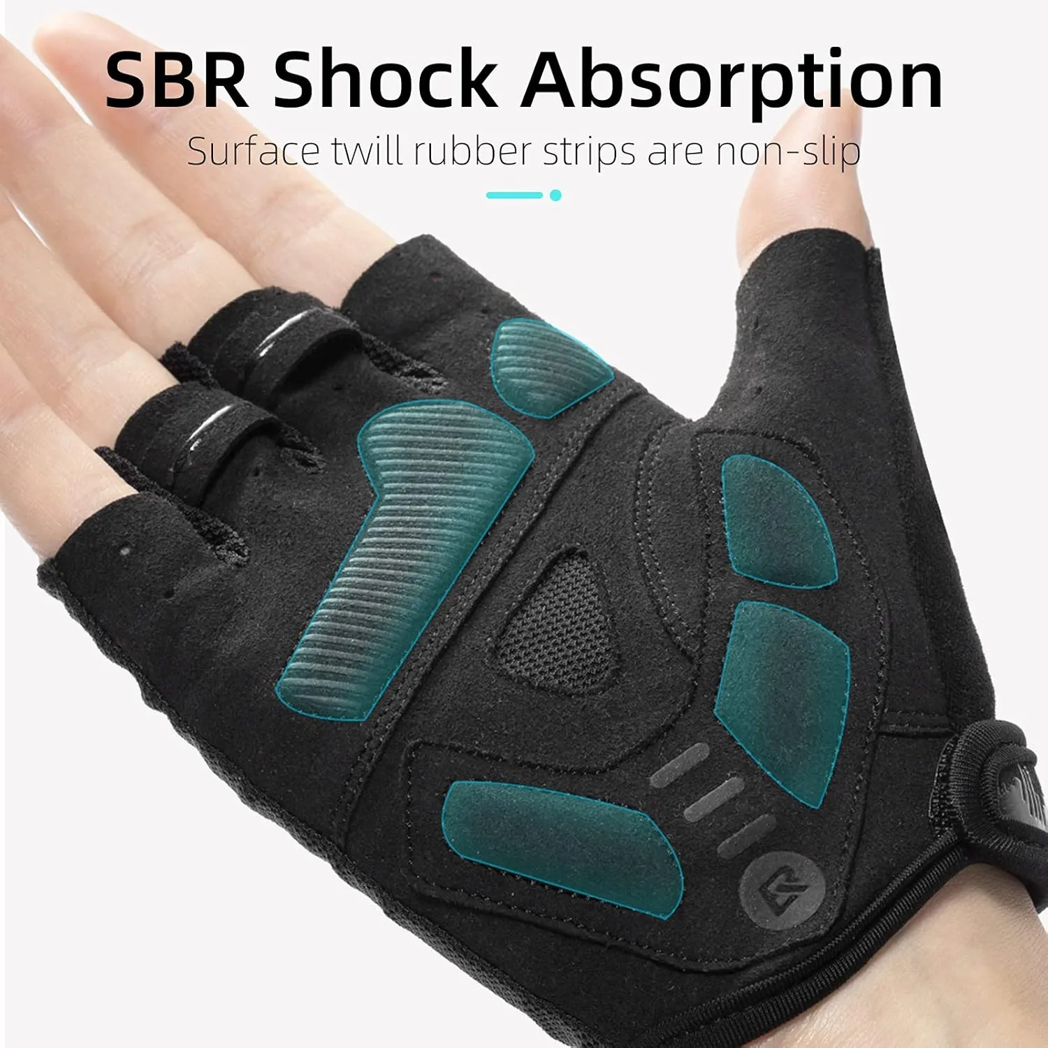 ROCKBROS Bike Gloves for Men Half Finger Biking Glove Cycling Gloves MTB Mountain Road Bicycle Gloves Shock-Absorbing SBR Pad Anti-Slip Breathable Summer Unisex Women
