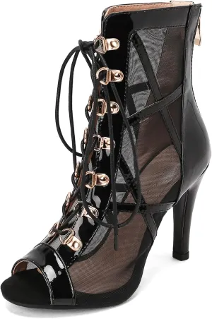 Roimaash 7/9.5/11CM Heel Height Women Gladiator Sandals Dress Shoes