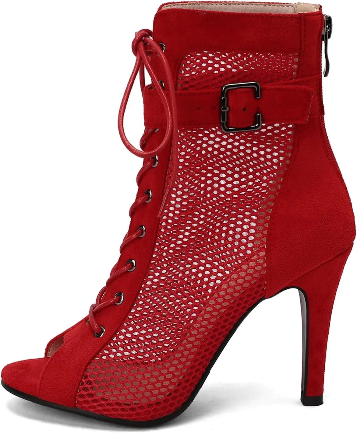 Roimaash 7/9.5/11CM Heel Height Women Gladiator Sandals Summer Boots Dance Shoes