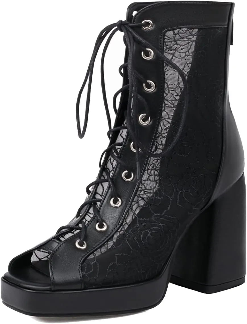 Roimaash Women Laces Heels Gladiator Sandals