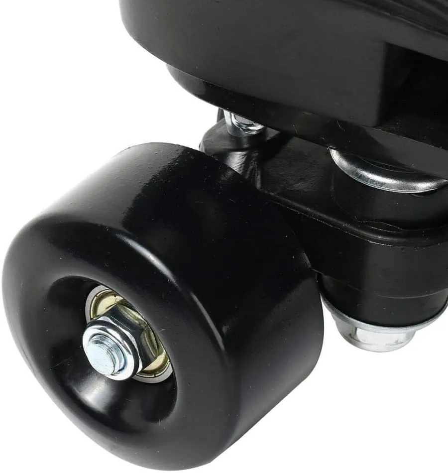 Roller Skates for Women and Men Cowhide High-Top Shoes Classic Double-Row Roller Skate Four-Wheel Roller Skates for Men Girls Unisex Christmas