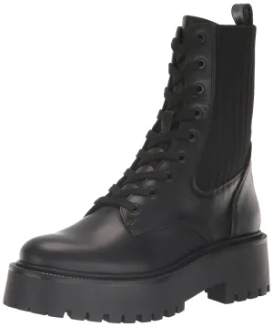 Sam Edelman Evina Combat Boot Black Leather 10 Medium
