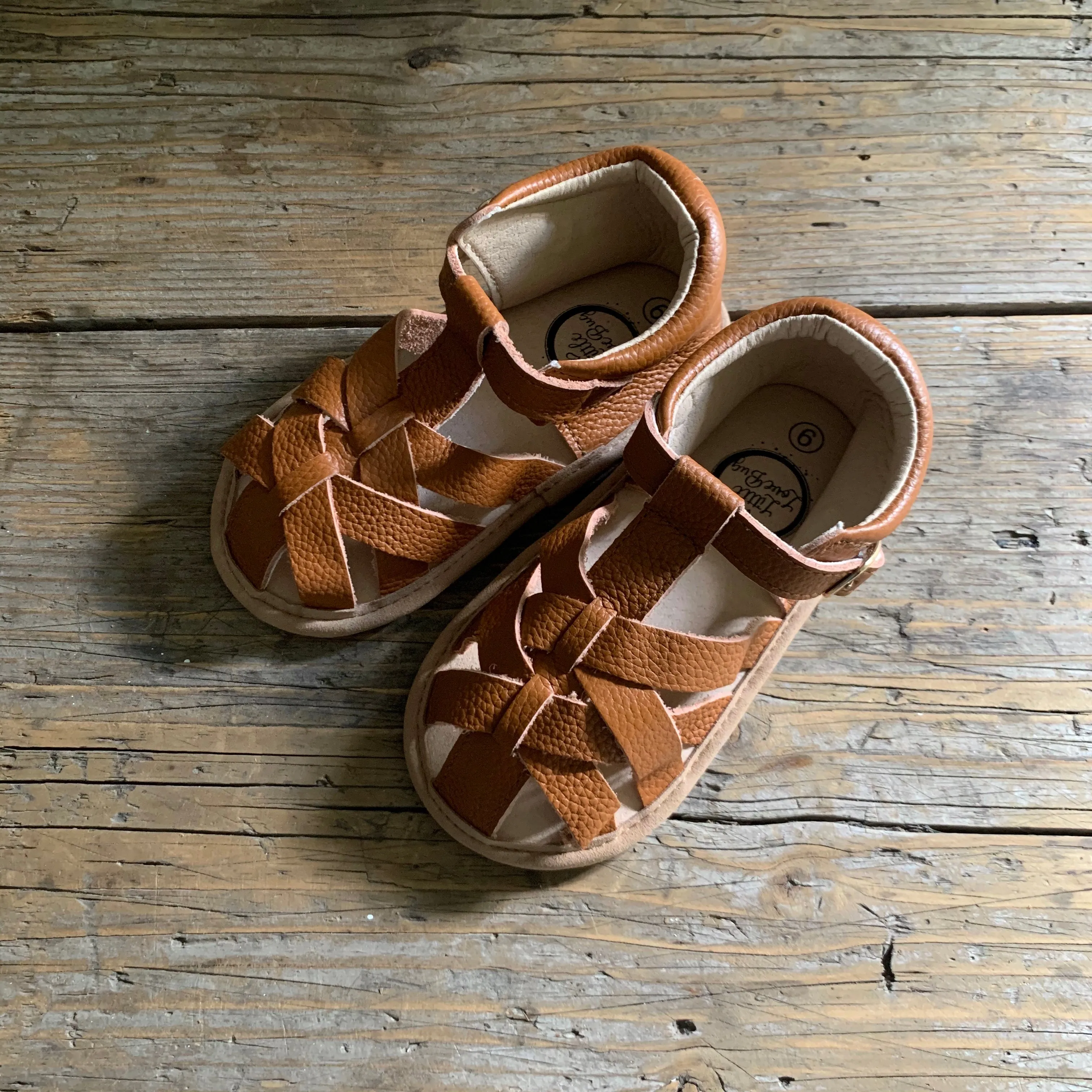 sandal moccasin - brown leather