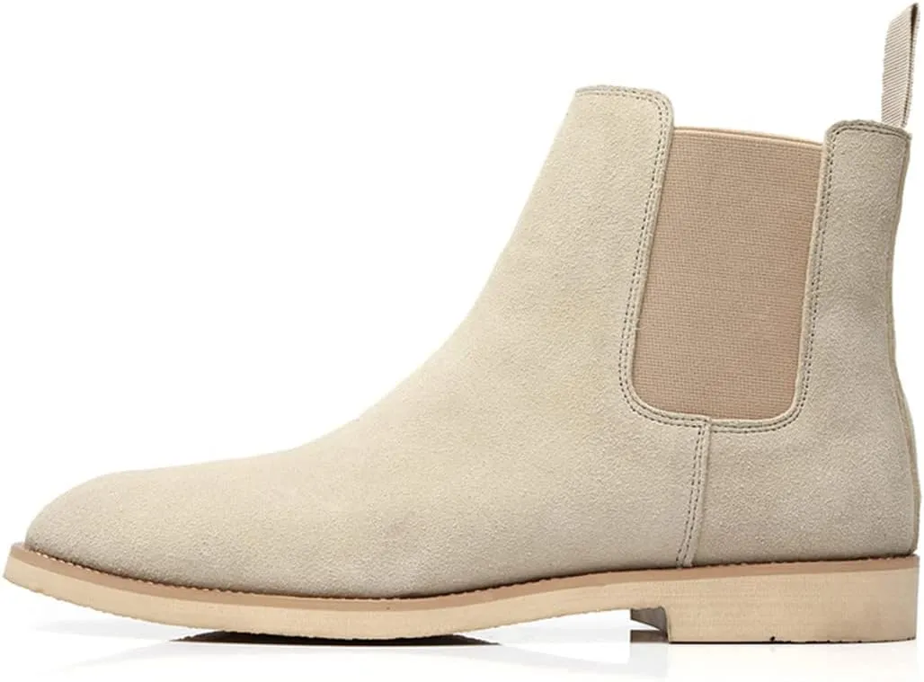 Santimon Leather Chelsea Boots for Men - Mens Slip On Dress Boots Casual Ankle Boots