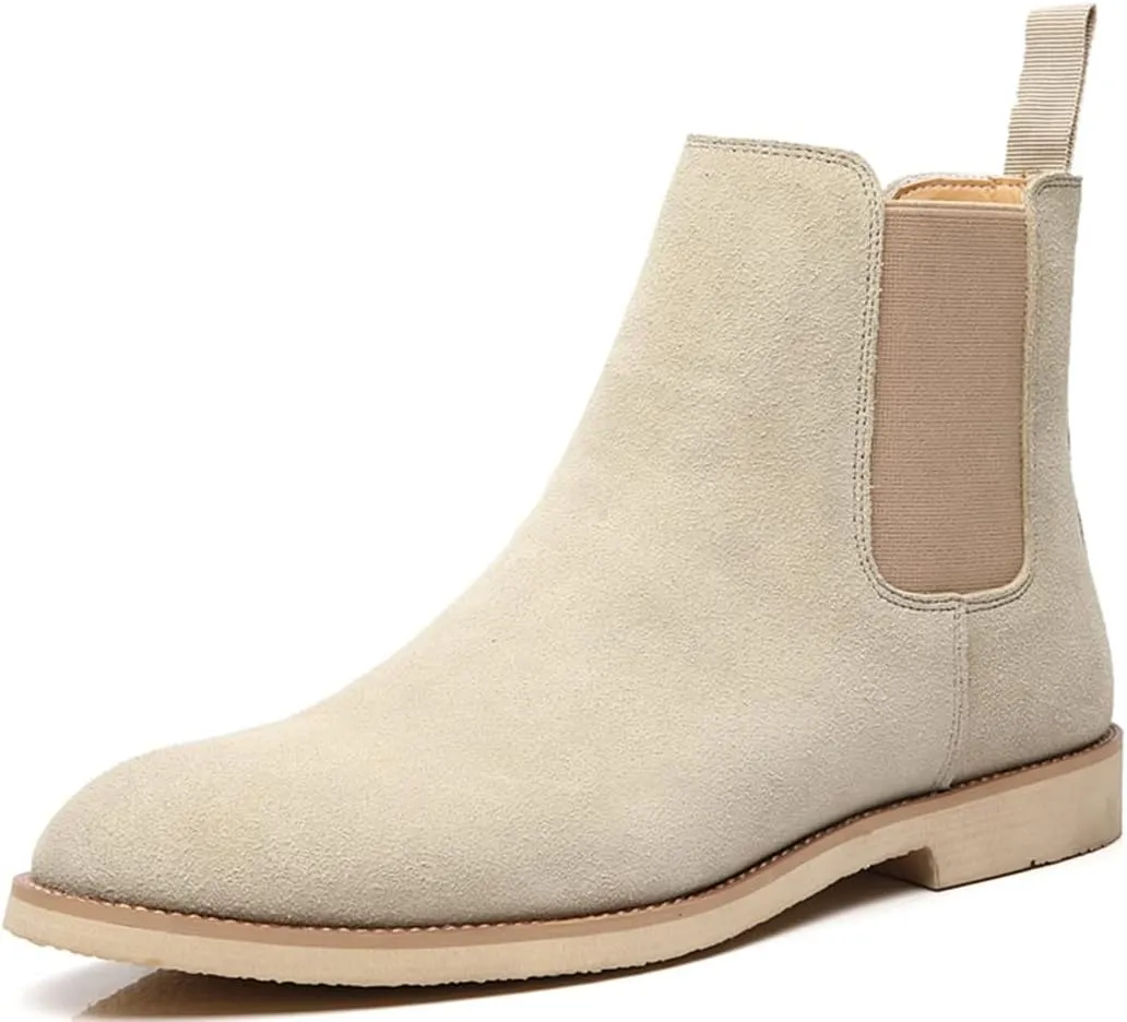 Santimon Leather Chelsea Boots for Men - Mens Slip On Dress Boots Casual Ankle Boots