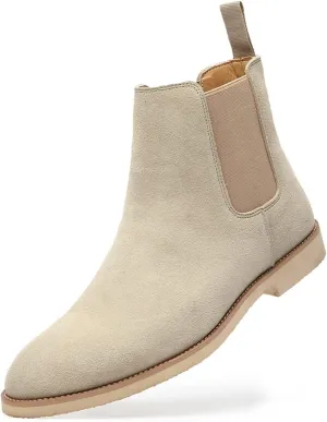 Santimon Leather Chelsea Boots for Men - Mens Slip On Dress Boots Casual Ankle Boots