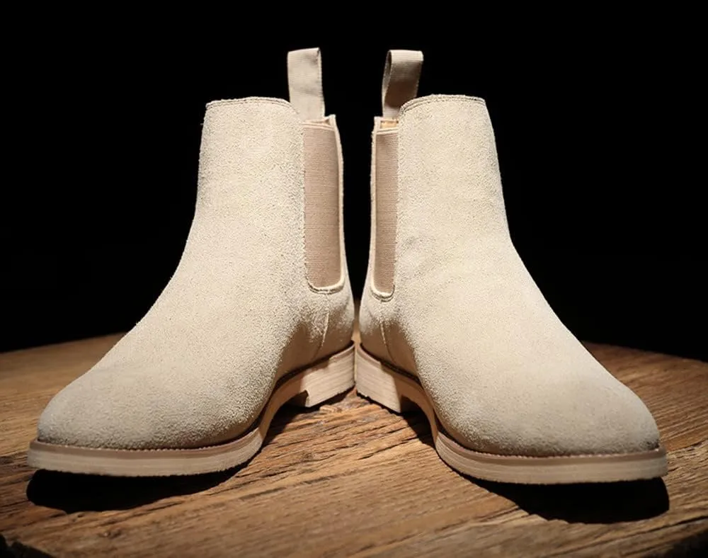 Santimon Leather Chelsea Boots for Men - Mens Slip On Dress Boots Casual Ankle Boots