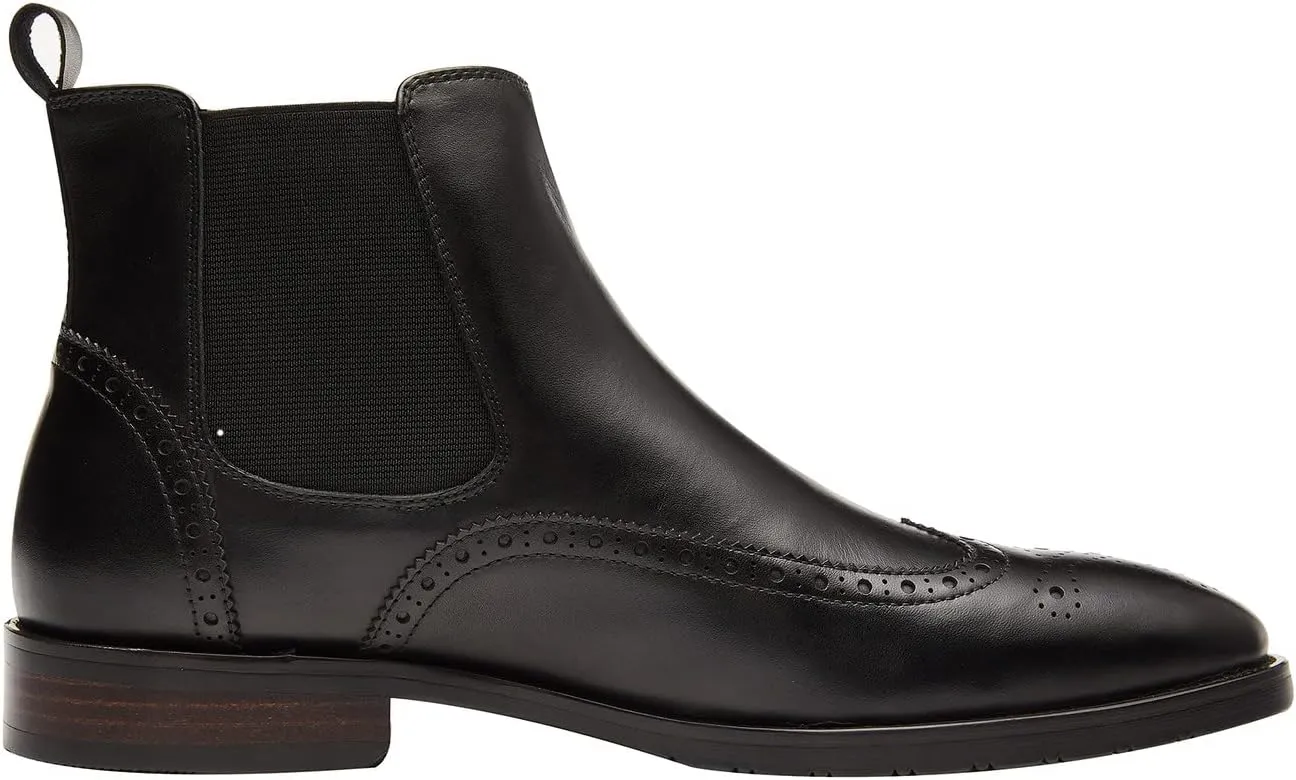 Santimon Men's Chelsea Boots Leather Formal Dress Boots For Men Business Casual Wingtip Ankle Boots