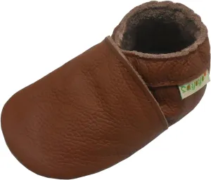 SAYOYO Baby Soft Sole Prewalkers Baby Toddler Shoes Leather Infant Shoes Dark Grey