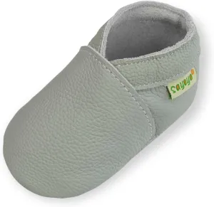 SAYOYO Baby Soft Sole Prewalkers Baby Toddler Shoes Leather Infant Shoes Dark Grey