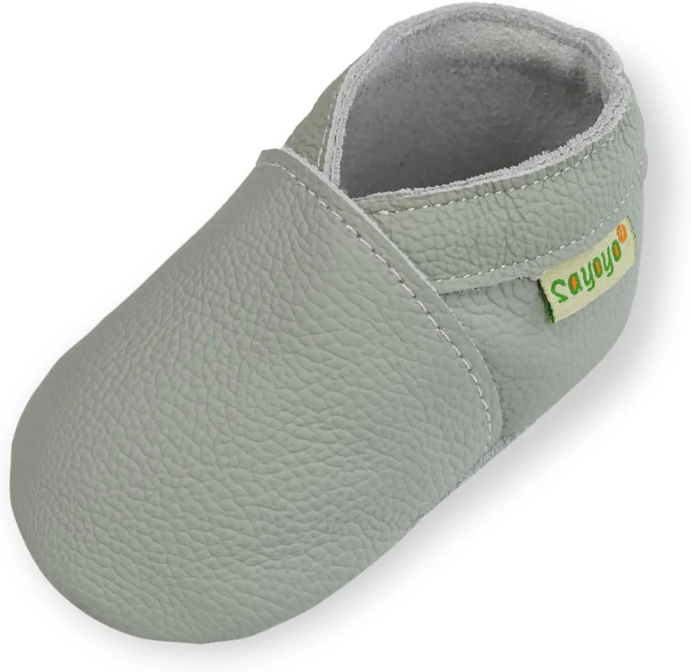 SAYOYO Baby Soft Sole Prewalkers Baby Toddler Shoes Leather Infant Shoes Dark Grey