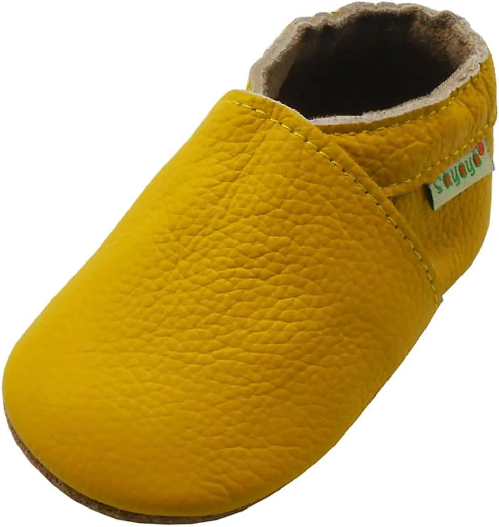 SAYOYO Baby Soft Sole Prewalkers Baby Toddler Shoes Leather Infant Shoes Dark Grey