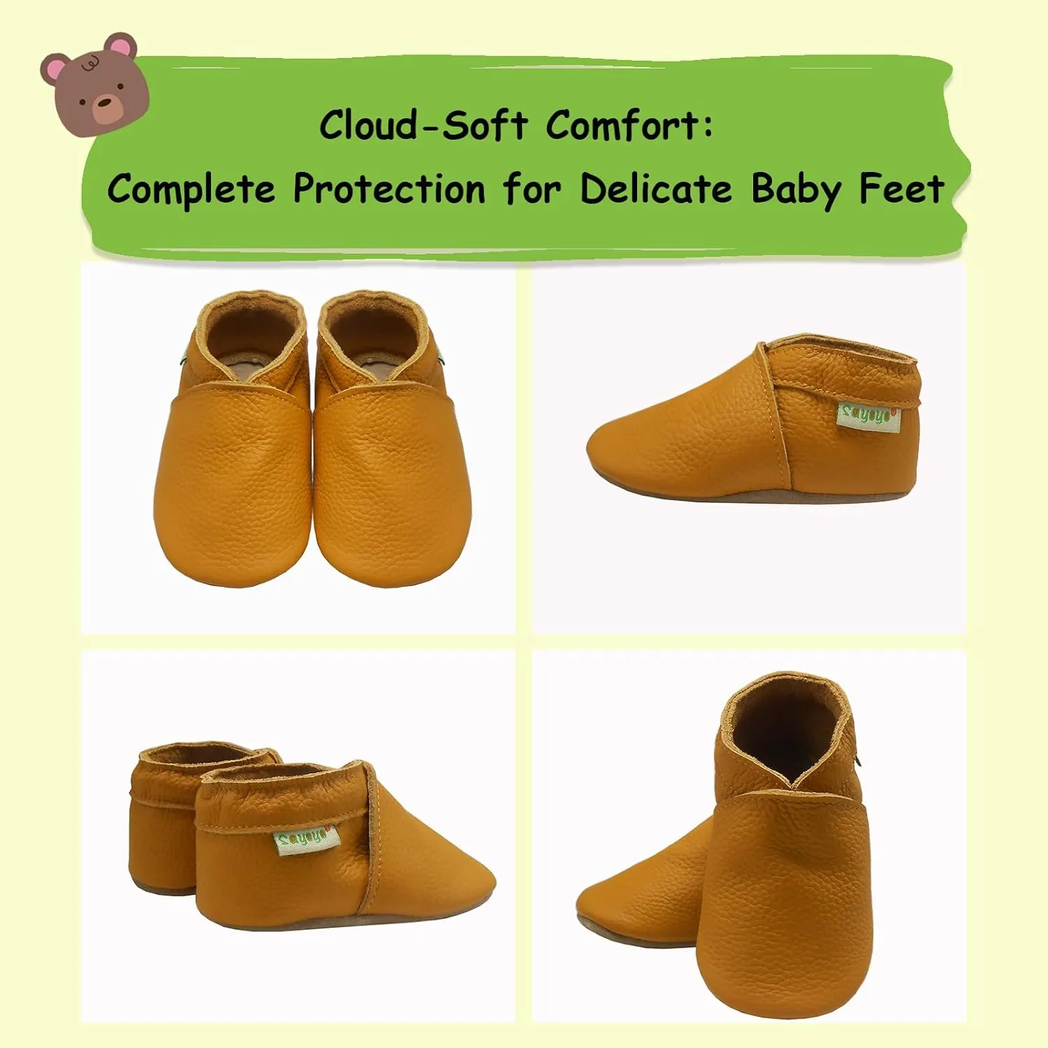 SAYOYO Baby Soft Sole Prewalkers Skid-Resistant Baby Toddler Shoes Infant Moccasins