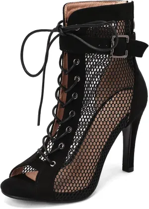 Scaoruki Women Classic Gladiator Sandals Summer Booties Breathable Mesh Sandals