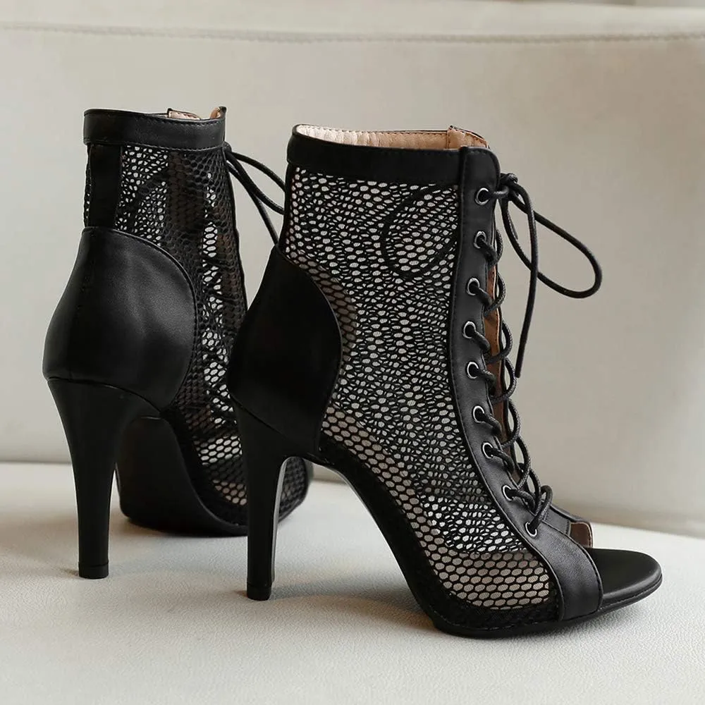 Scaoruki Women Classic Gladiator Sandals Summer Booties Breathable Mesh Sandals