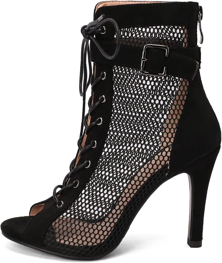 Scaoruki Women Classic Gladiator Sandals Summer Booties Breathable Mesh Sandals
