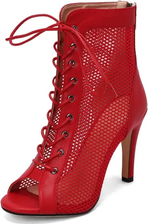 Scaoruki Women Classic Gladiator Sandals Summer Booties Breathable Mesh Sandals