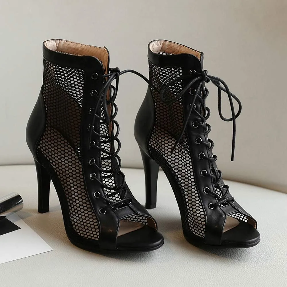 Scaoruki Women Classic Gladiator Sandals Summer Booties Breathable Mesh Sandals