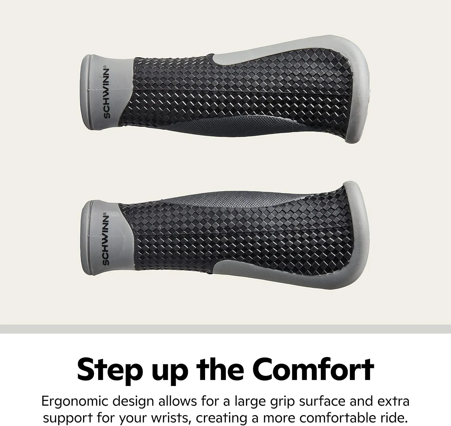 Schwinn Ergonomic Comfort Bike Grips, Fits Most Standard Bicycle Handlebars, Provide Extra Comfort and Improved Grip, Bike Parts and Accessories