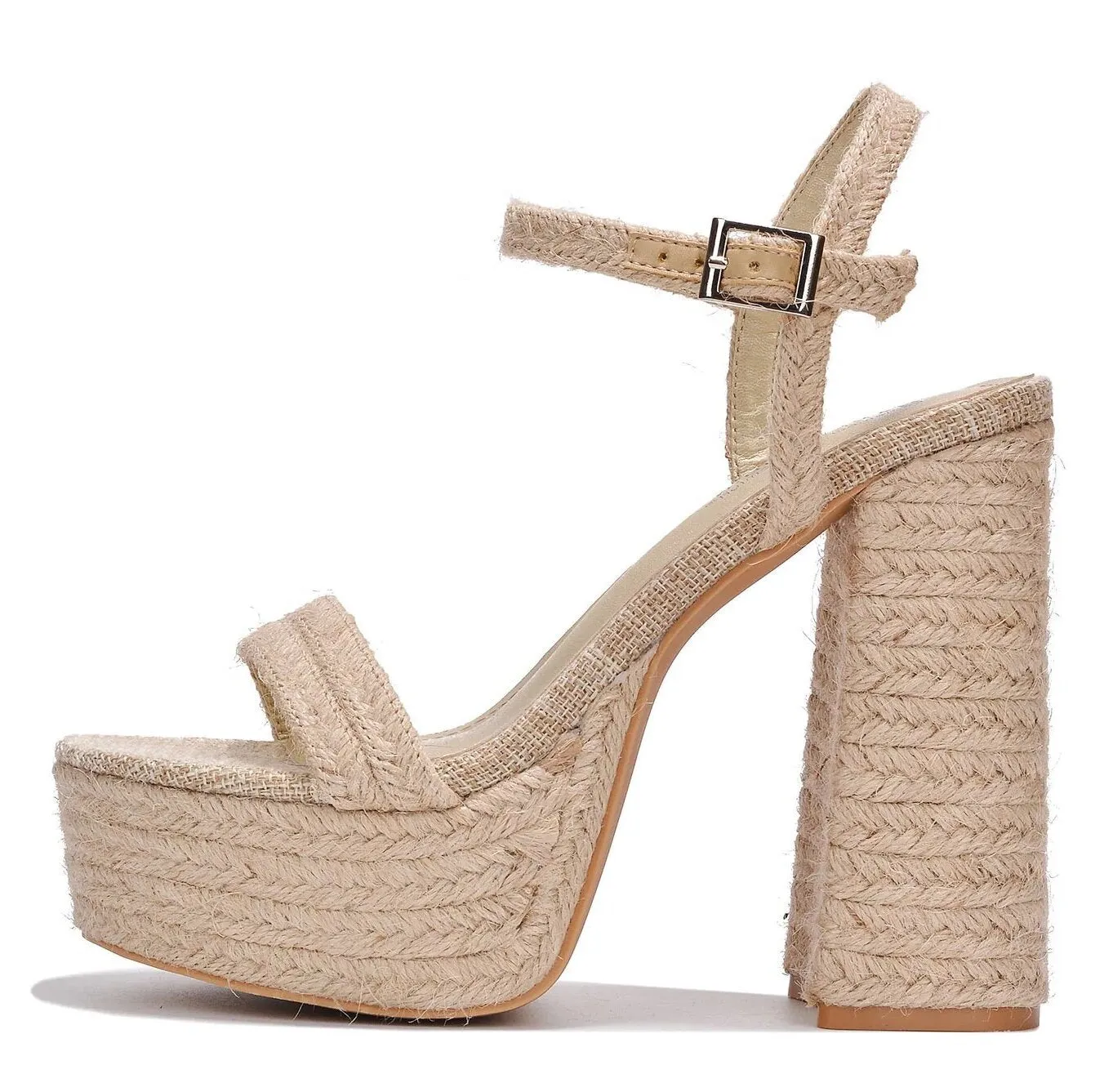 Secure platform Ankle Open Heeled Heel Robbin Nafiz Rounded Nude Toe Strap Clean-lined Cape Block Sandals