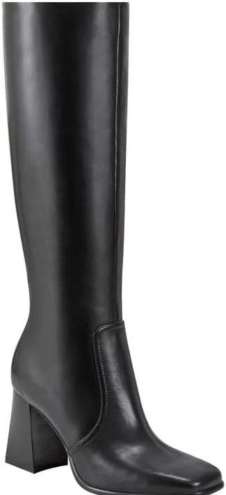 sexytag Knee High Boots for Women Gogo Boots Square Toe Chunky Heel Side Zipper Fashion Dress Boots