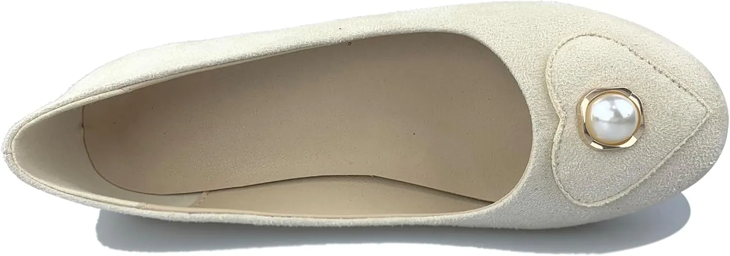 Slip On Falts Womens Dolly Pumps Comfort Closed Toe