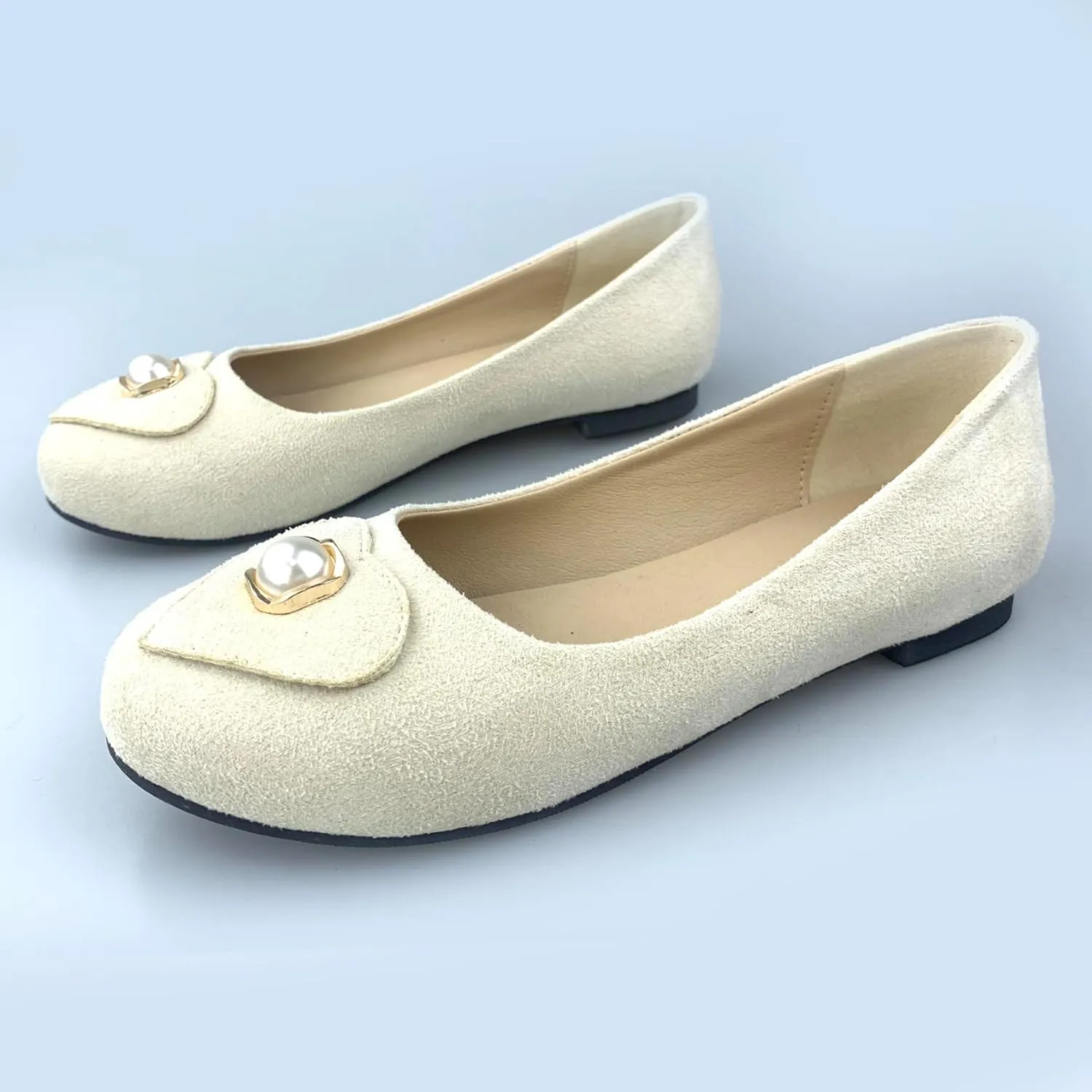 Slip On Falts Womens Dolly Pumps Comfort Closed Toe