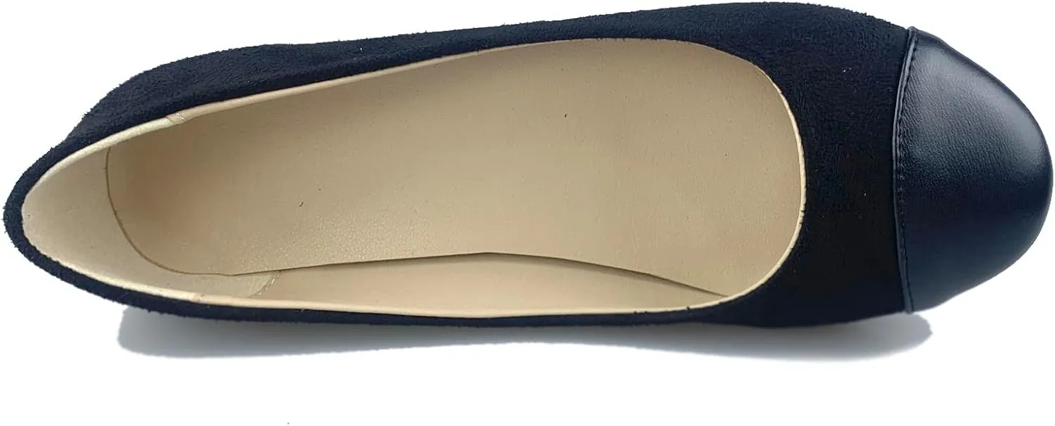 Slip On Falts Womens Dolly Pumps Comfort Closed Toe