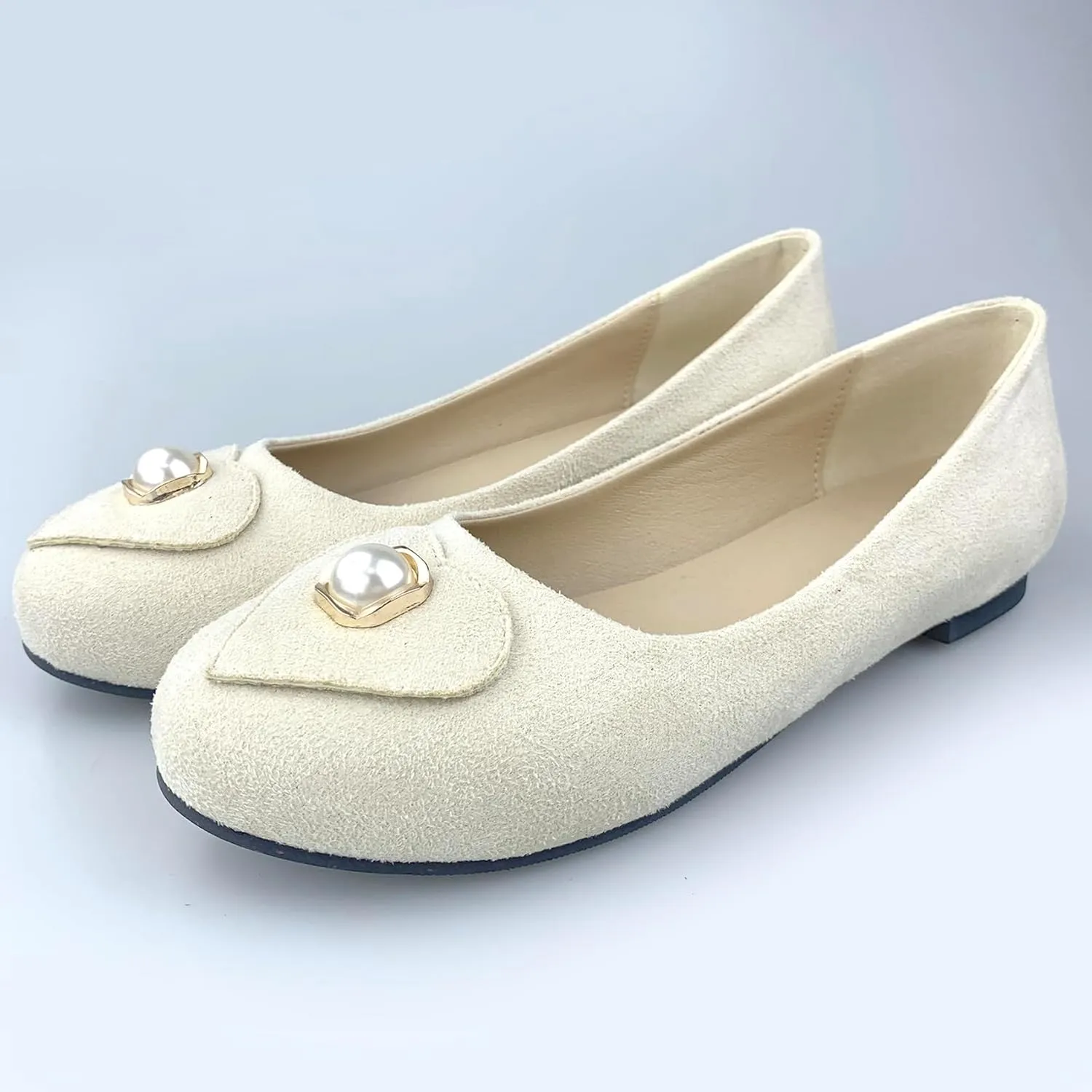 Slip On Falts Womens Dolly Pumps Comfort Closed Toe