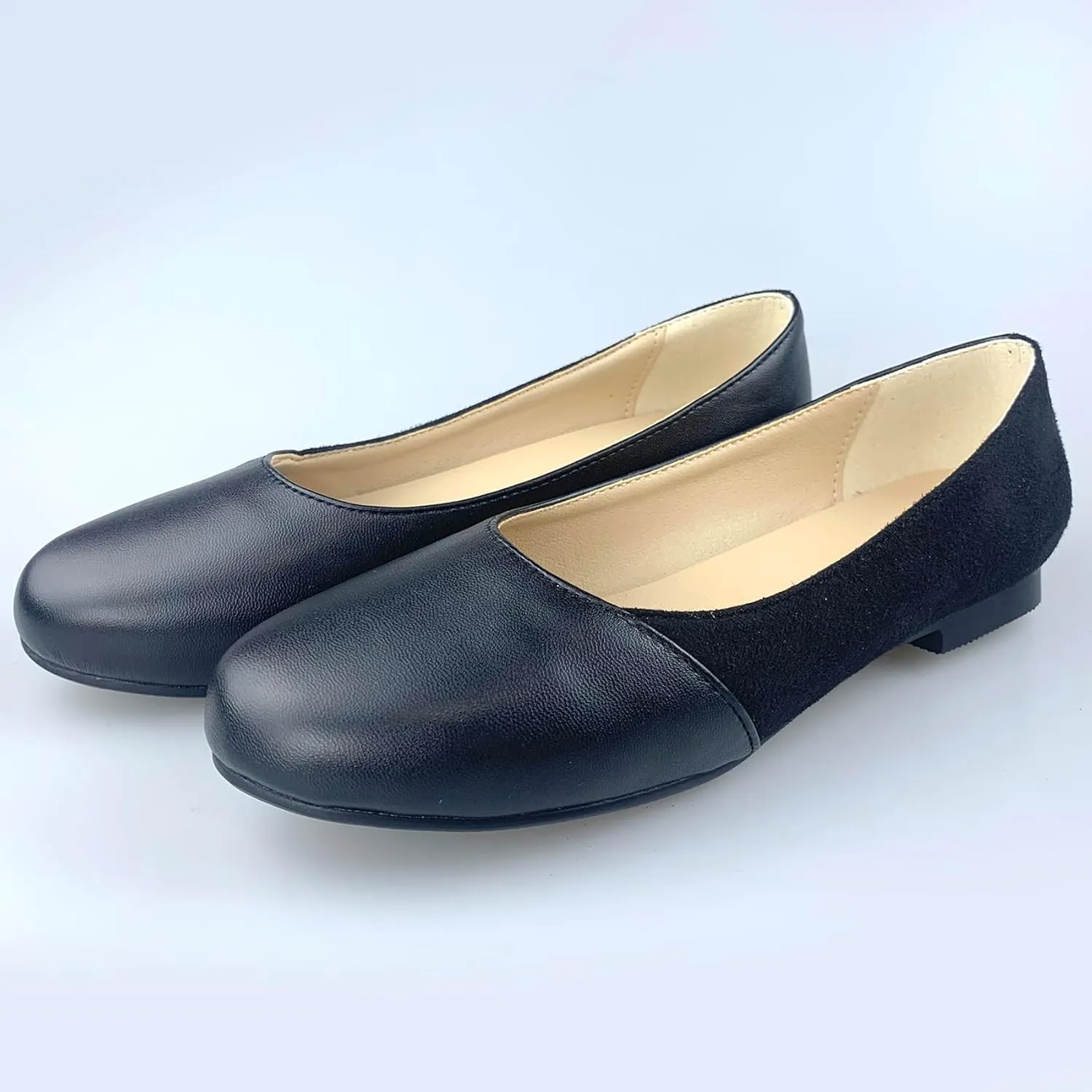 Slip On Falts Womens Dolly Pumps Comfort Closed Toe