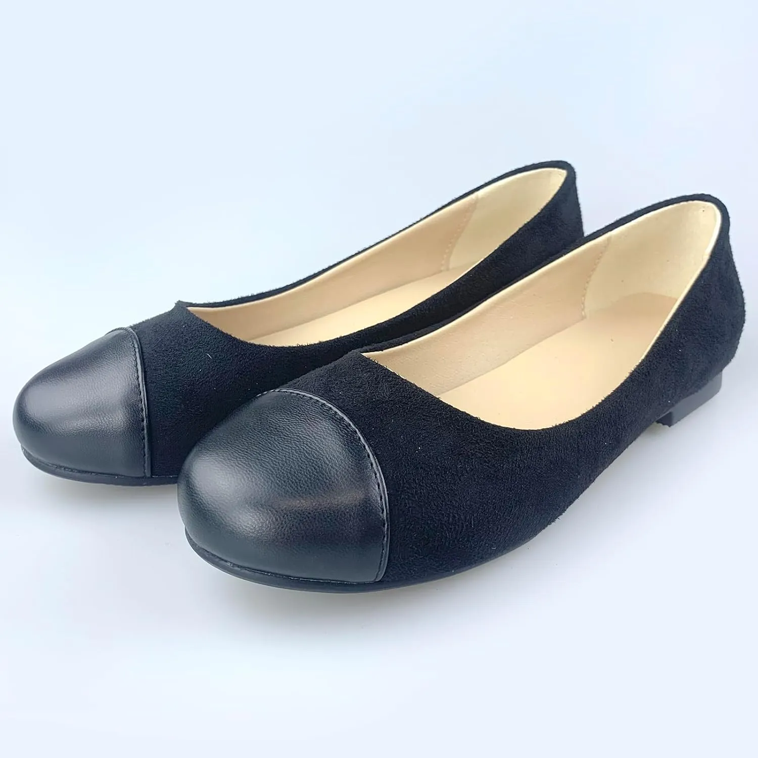 Slip On Falts Womens Dolly Pumps Comfort Closed Toe