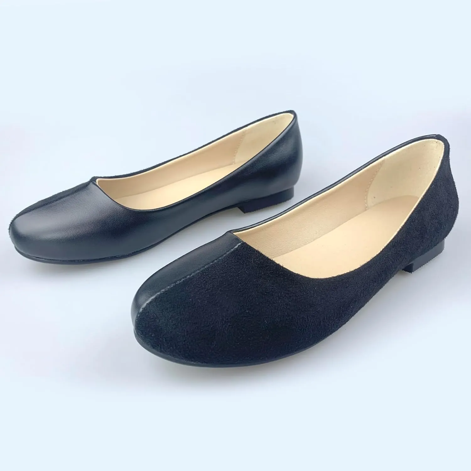 Slip On Falts Womens Dolly Pumps Comfort Closed Toe