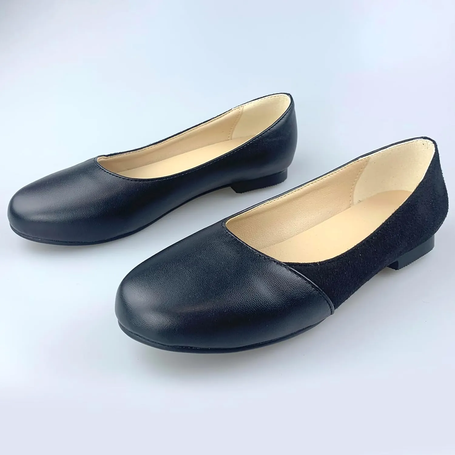 Slip On Falts Womens Dolly Pumps Comfort Closed Toe