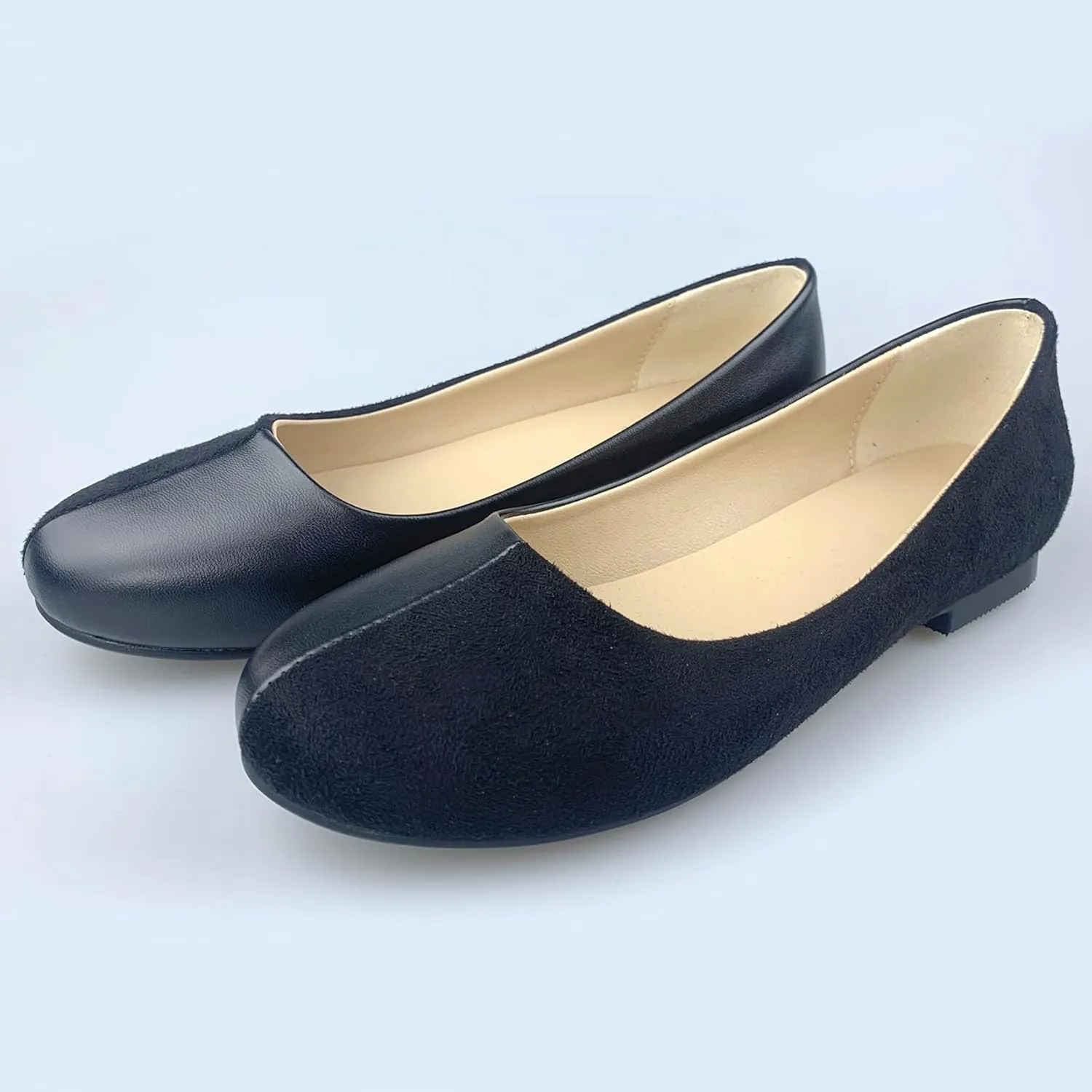 Slip On Falts Womens Dolly Pumps Comfort Closed Toe