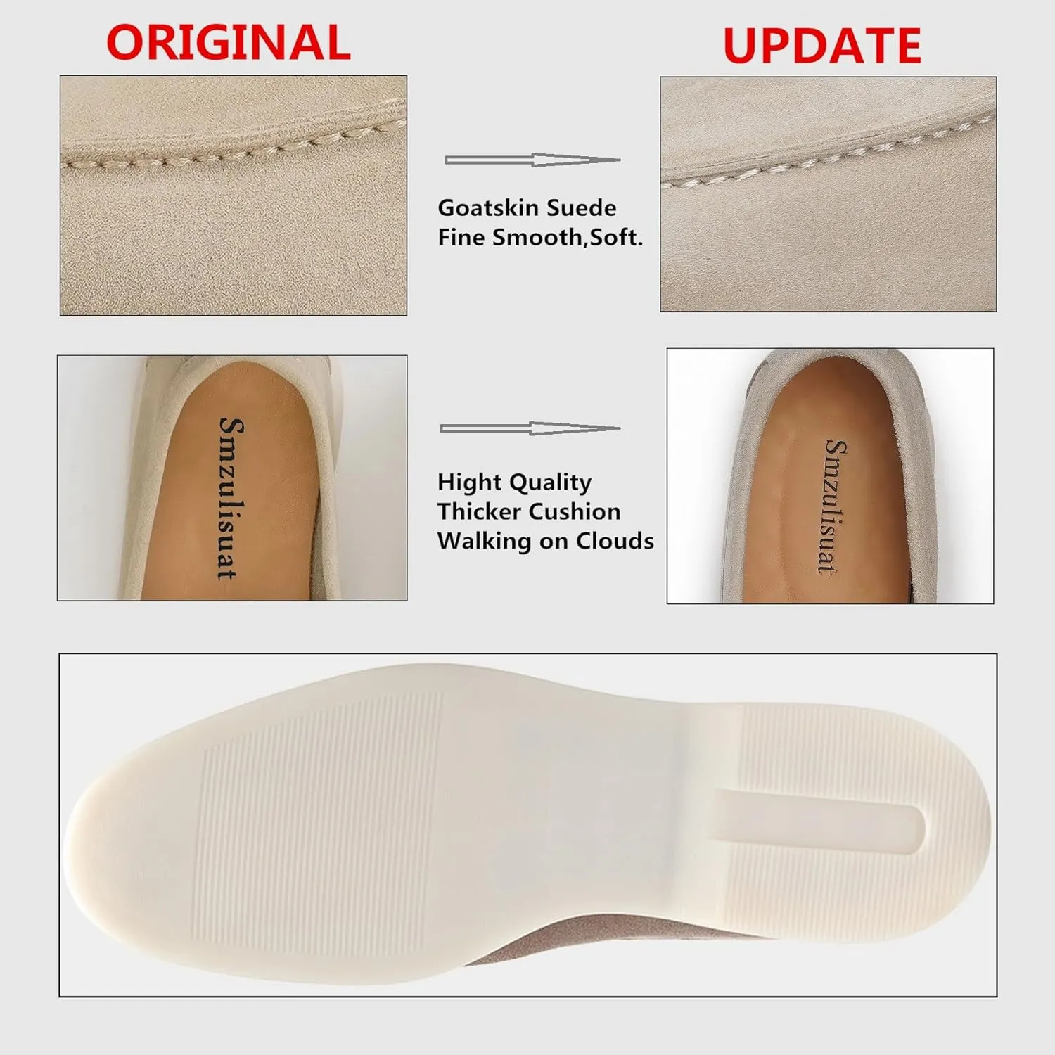 Slip-On Penny Loafers for Women, Suede Upper with Genuine Leather Lining Comfort Casual Dressy Walking Shoes