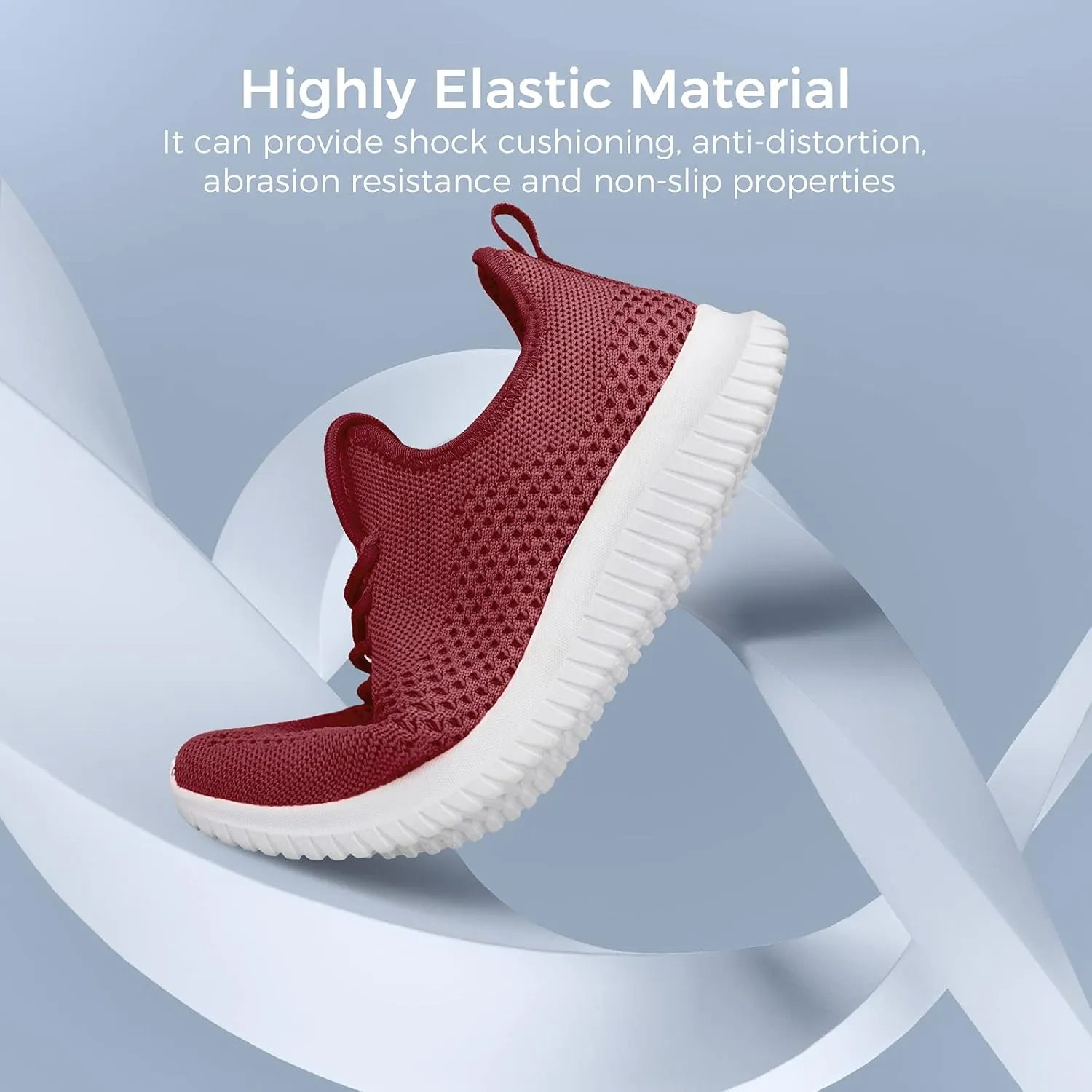 Slip On Sneakers for Women-Fashion Sneakers Walking Shoes Non Slip Lightweight Breathable Mesh Running Shoes Comfortable