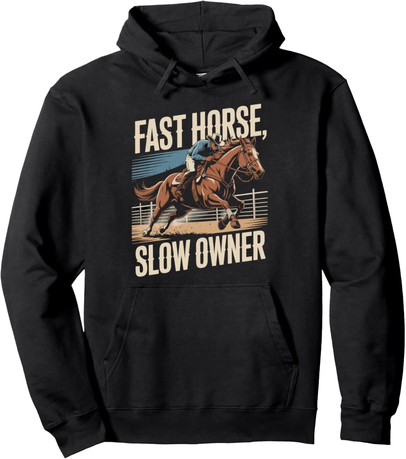 Slow Owner Horse Rider Racing Track Race Horse Derby Pullover Hoodie