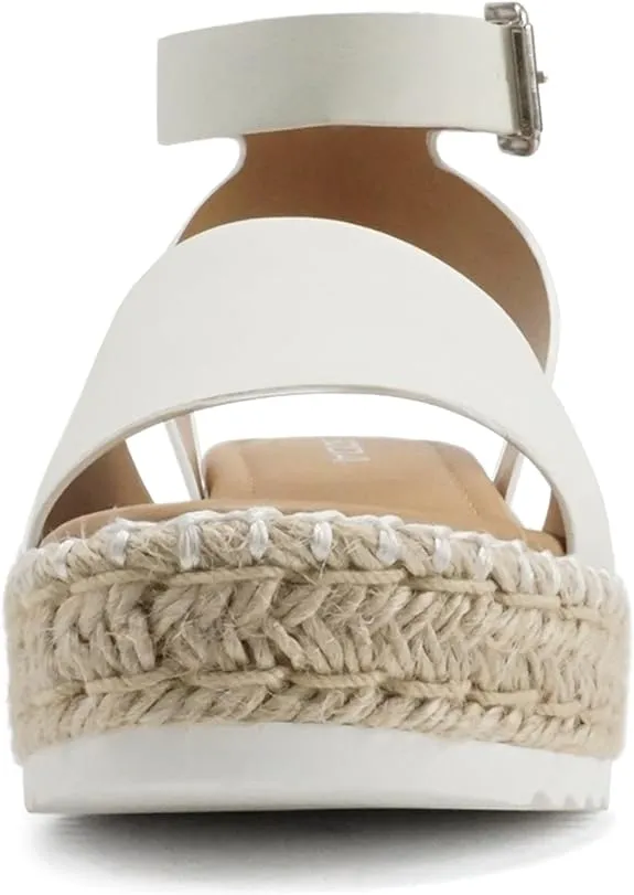 Soda Ankle (Whipped Strap Espadrille Platform Curated selection Nb Topic Stitch) O-Whte Sandals Positive reviews