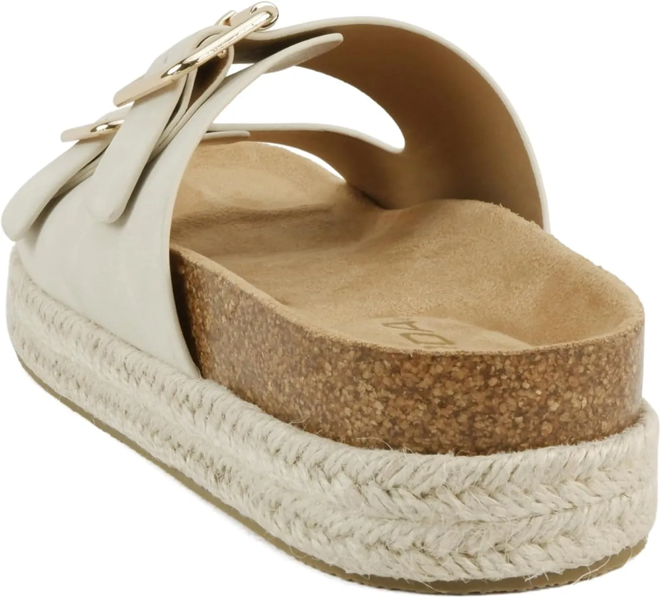 Soda “Marfa” ~ Women Open Toe Espadrille Flatform Sandals with Double Buckle Strap