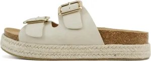 Soda “Marfa” ~ Women Open Toe Espadrille Flatform Sandals with Double Buckle Strap