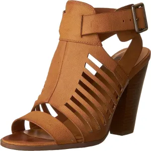 Soda Yummy ~ Gladiator Cutout Stacked Heel Sandal Shoes with Adjustable Ankle Buckle
