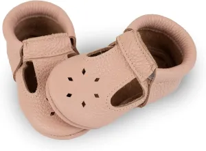 Soft Sole Infant, Baby and Toddler Shoes – Elastic T-Strap Italian Leather Baby Moccasin Shoes for Boys and Girls; Crib Shoes to Baby Walking Shoes Handcrafted in Europe