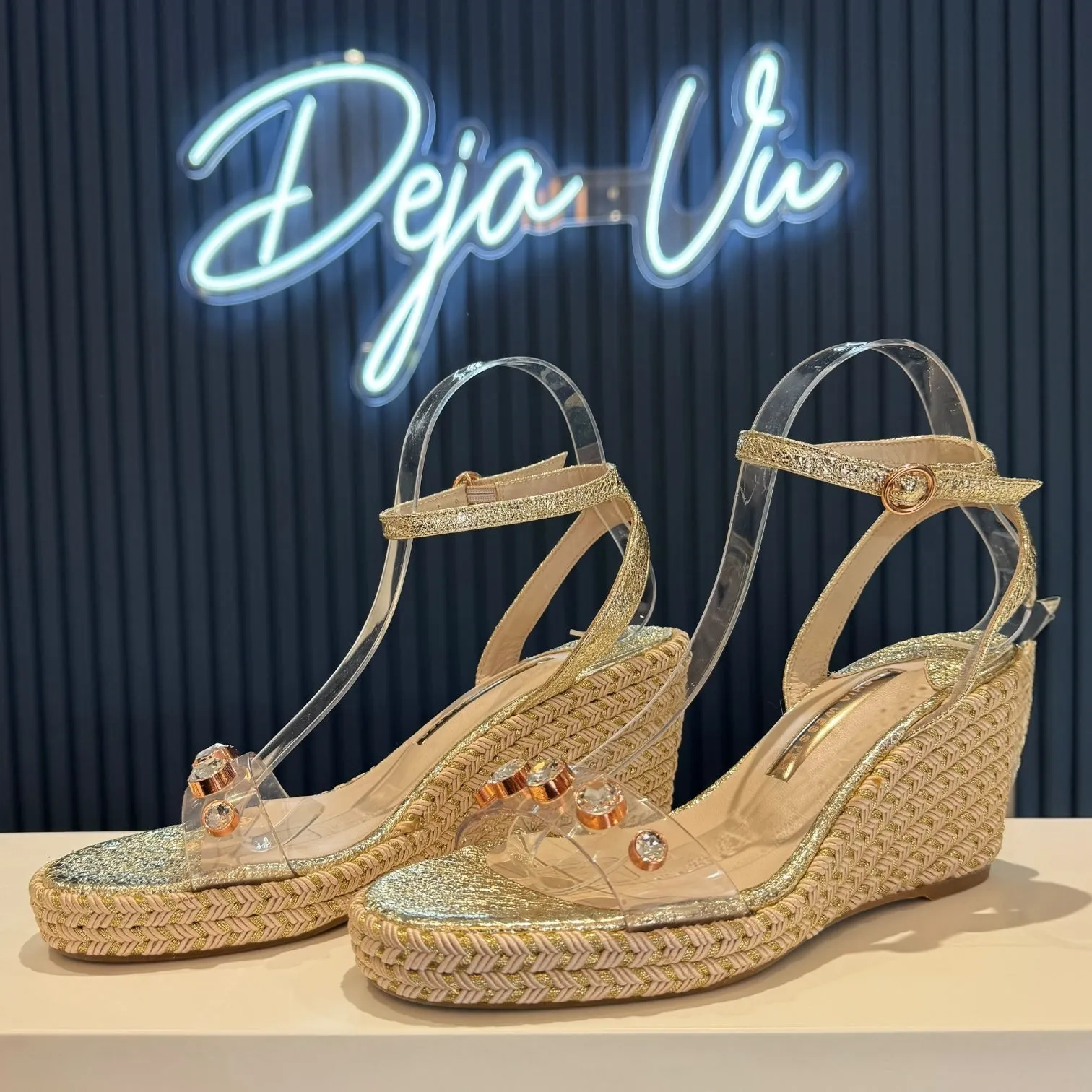 Sophia Webster 'Dina Gem' Espadrille Wedge Heels - 6/39 - NEW