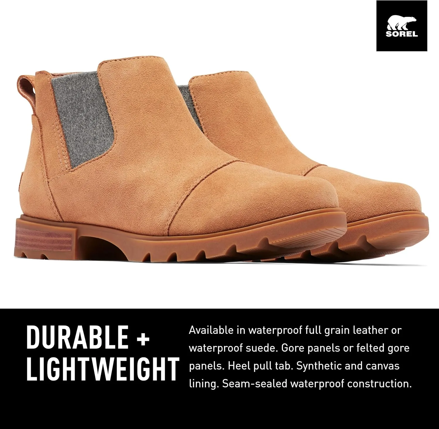 SOREL Women's Emelie lll Chelsea Waterproof Boot