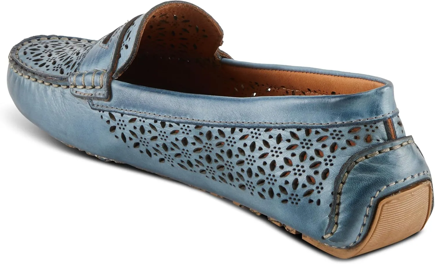 Spring Step Crain Women's Laser-Cut Out Moccasin with Removable Insole
