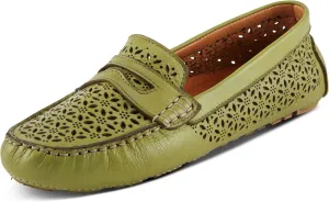 Spring Step Crain Women's Laser-Cut Out Moccasin with Removable Insole