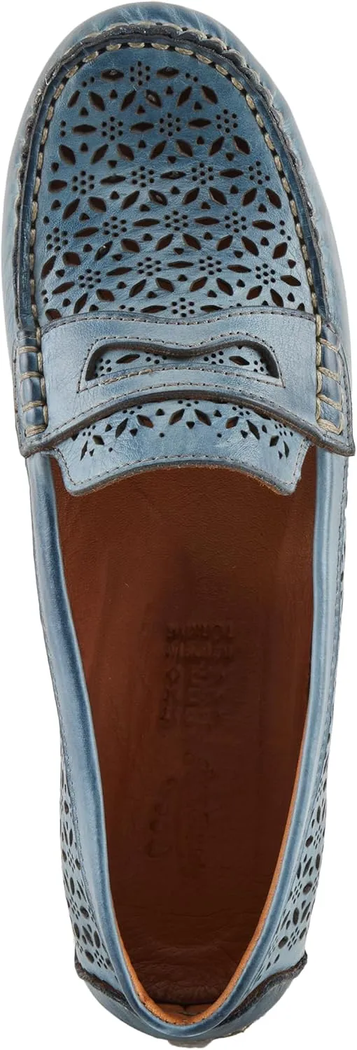 Spring Step Crain Women's Laser-Cut Out Moccasin with Removable Insole