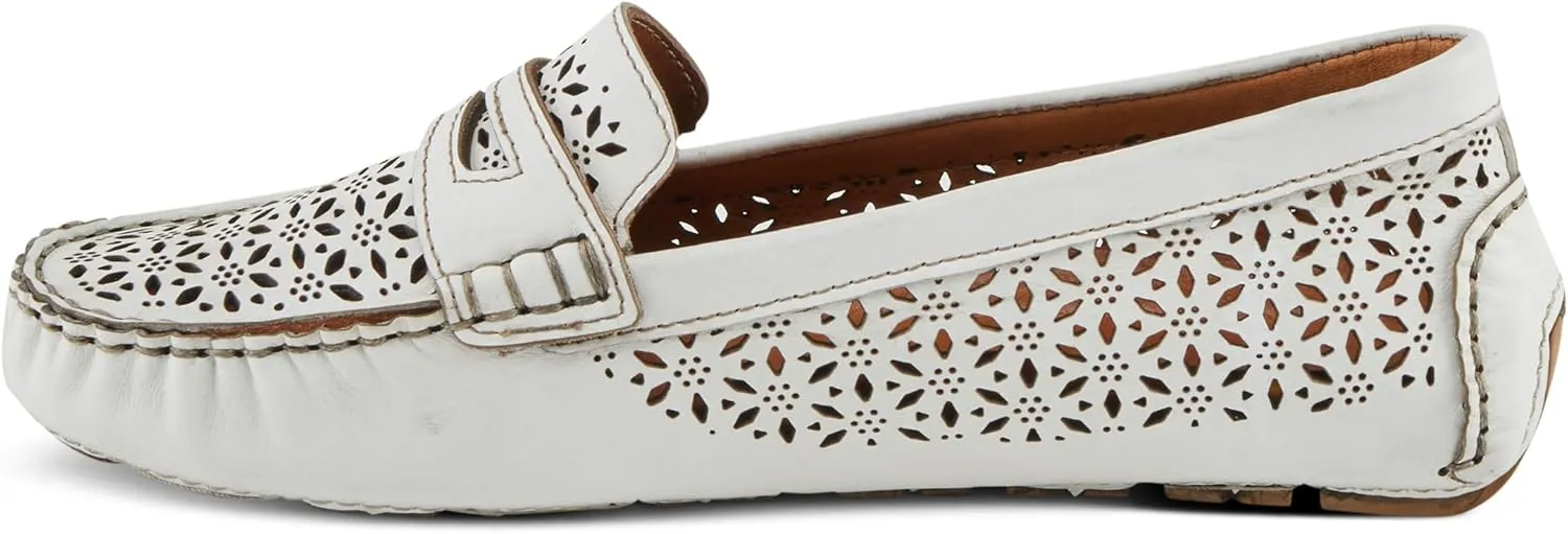 Spring Step Crain Women's Laser-Cut Out Moccasin with Removable Insole