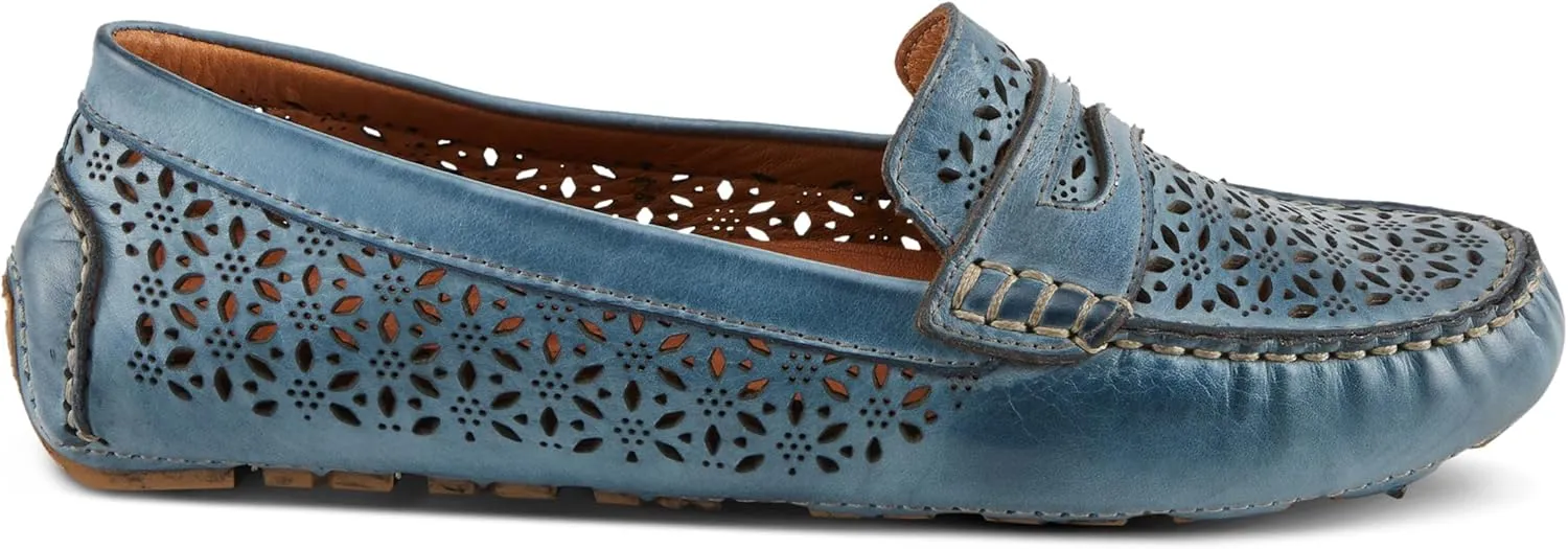 Spring Step Crain Women's Laser-Cut Out Moccasin with Removable Insole