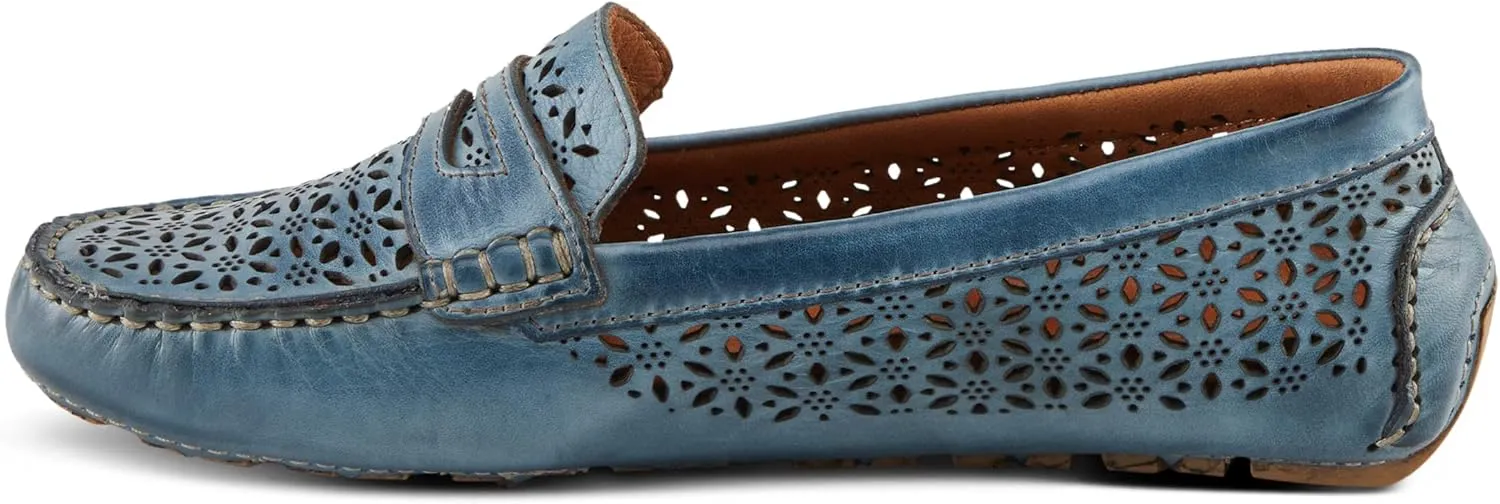 Spring Step Crain Women's Laser-Cut Out Moccasin with Removable Insole